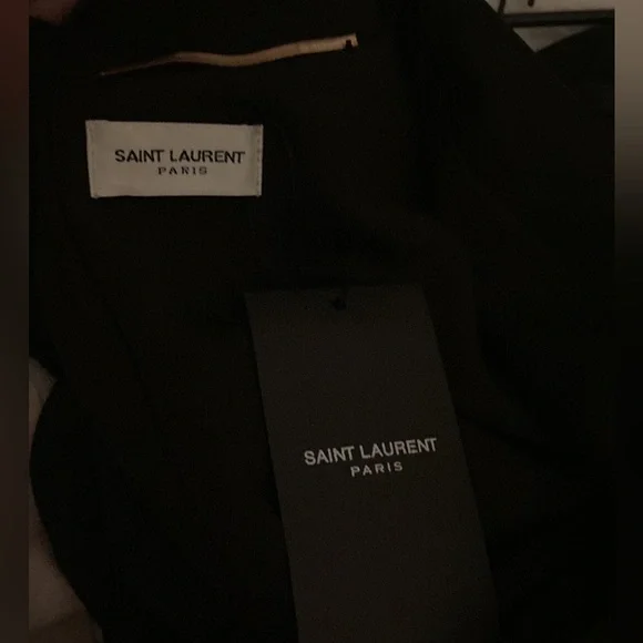 Saint Laurent Front Pleated Chiffon Dress NWT - Picture 7 of 9